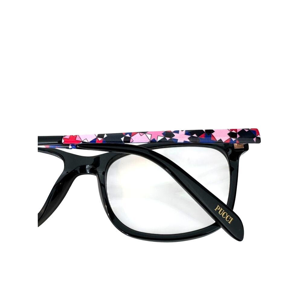 NEW Emilio Pucci EP5068 shiny black Rectangle Eyeglasses - Picture 3 of 7